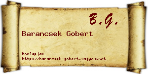 Barancsek Gobert névjegykártya